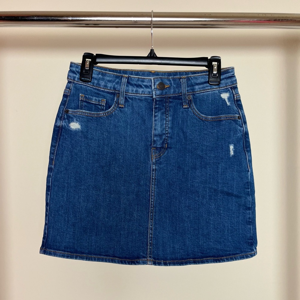 2 Old Navy Denim Mini Skirts! (Blue Slight Distressed and Dark Black Denim)